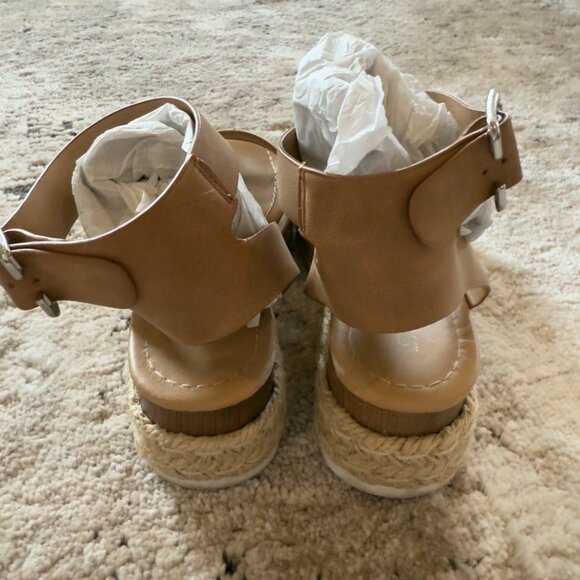 Soda Women’s Topic Open Toe Buckle Ankle Strap Flatform Wedge Casual Sandal Sz 6 - Picture 4 of 16